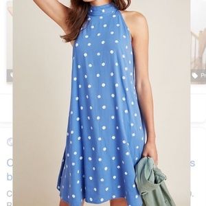 Anthropologie x Cloth & Stone Polka Dot Sleeveless Swing Dress